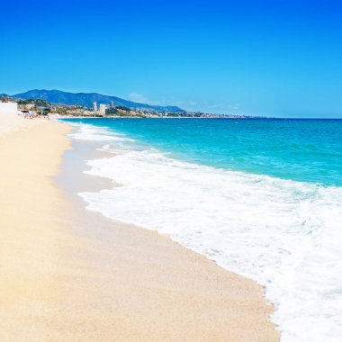 Boş deniz ve plaj yaz 