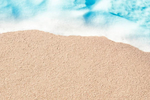 Яка Хвиля Блакитного Океану Піщаному Пляжі — стокове фото