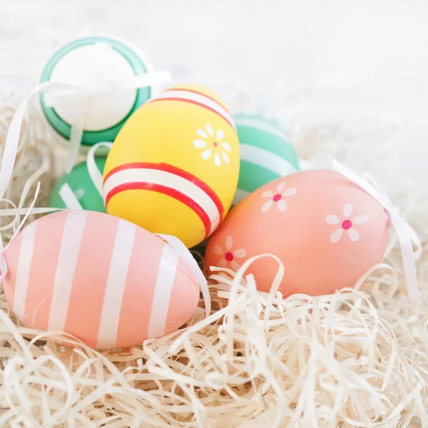 Coloridos Huevos Pascua Decorados Mano — Foto de Stock