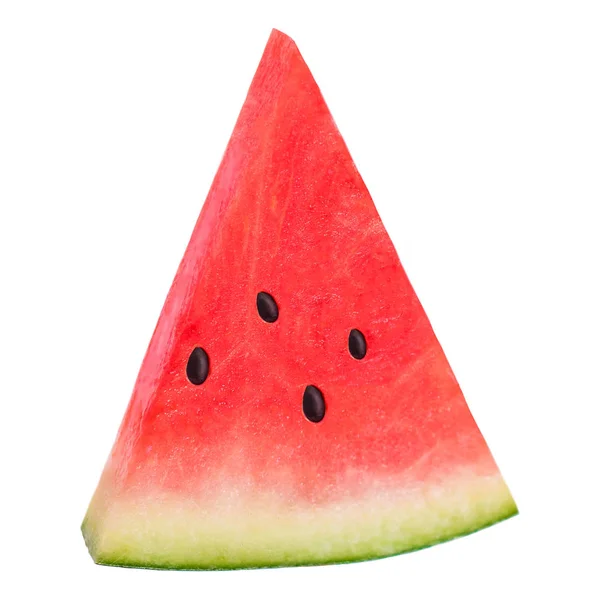 Isolierte Wassermelone. in Scheiben geschnittene reife Wassermelone isoliert auf weißem Ba — Stockfoto