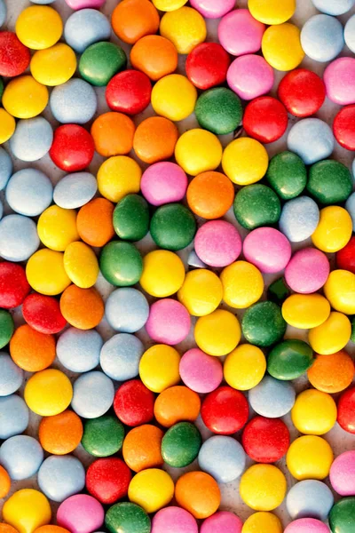 Top View Pile Colorful Vibrant Candies — Stock Photo, Image