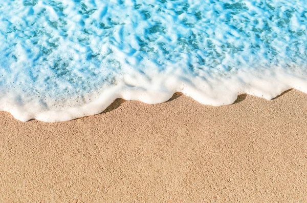 Puha Hullám Kék Óceán Nyáron — Stock Fotó