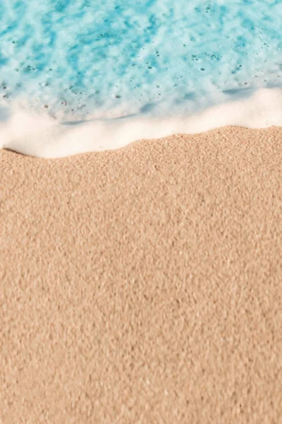 Мягкая Волна Голубого Океана Песке Летом — стоковое фото
