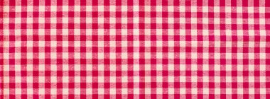 Kırmızı klasik damalı masa örtüsü desen doku, arka plan kopya spac ile