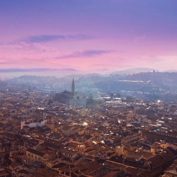 Vista aérea de Florença, Toscana, Itália. Vista de Cathedral San — Fotografia de Stock