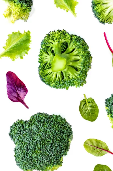 Pola Sayuran Brokoli Latar Belakang Abstrak Musim Panas Brokoli Diisolasi — Stok Foto