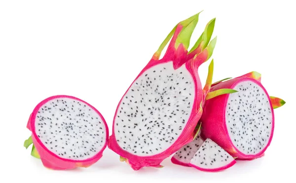 Κόκκινο Φρούτο Dragon Pitaya Απομονώνονται Λευκό Φόντο Dragon Summer Τροπικά — Φωτογραφία Αρχείου