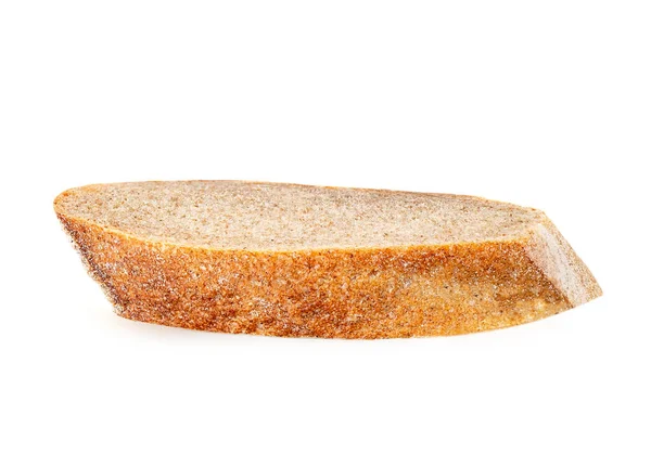 Freshly Baked Bread Isolated White Background Crumbs Bread Slice Close — Stock Photo, Image