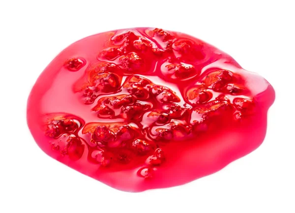 Raspberry Jam Spot Isolated White Background Fresh Sweet Confiture Top — Stock Photo, Image