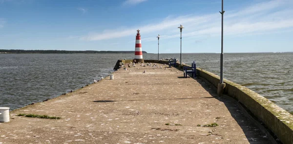 Faro en laguna cerca de Nida —  Fotos de Stock