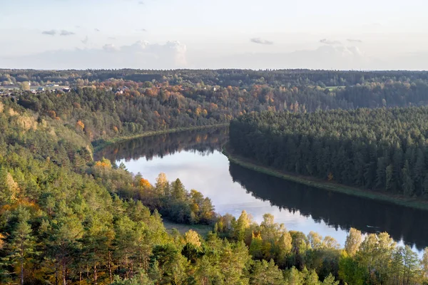 Rivier Nemunas bij de stad Birstonas — Stockfoto