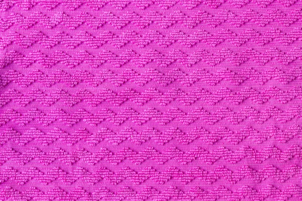 Textura Tela Rosa Brillante Con Patrón Zigzag Fondo Textil Áspero — Foto de Stock