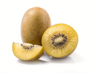 Beyaz arka plan üzerinde izole altın kivi