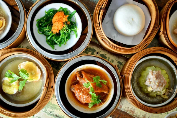 yumcha, dim sum bambu gemi içinde, 