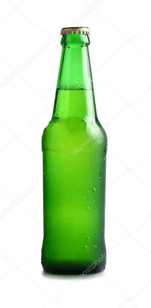 beer's bottles with frosty drops