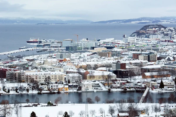 Karlı Trondheim — Stok fotoğraf