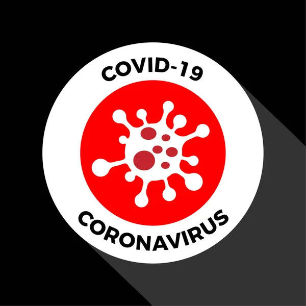 Coronavirus Covid Warnung Stoppt Virus Pandemie Epidemie Hause Bleiben — Stockvektor