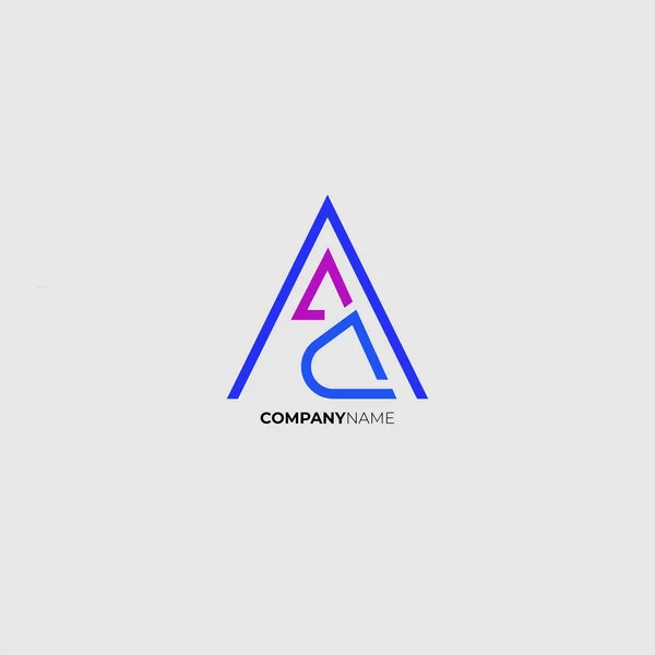 Üçgen Biçimli Bir Logo Harfi Şirket Kimliği Markası Için Basit — Stok Vektör