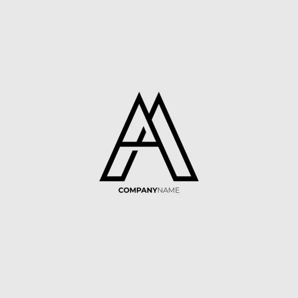 Bokstav Logotyp Monogram Med Triangel Stil Enkel Logotyp För Företag — Stock vektor