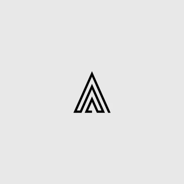 Üçgen Logo Şirket Kimliği Şirket Şirketi Için Bir Monogram Tasarımı — Stok Vektör