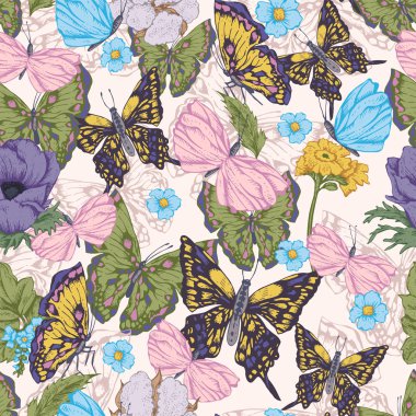 Kelebeklerle kusursuz bir arka plan