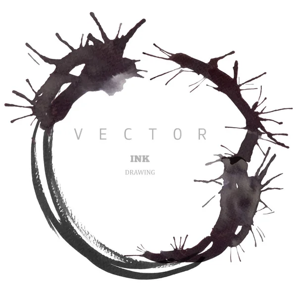 Rukopis kreslení vektorové kolo rám — Stockový vektor