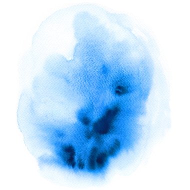 Suluboya soyut mavi leke