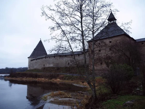 Antica Fortezza Dettagli Grandi Città Ladoga — Foto Stock