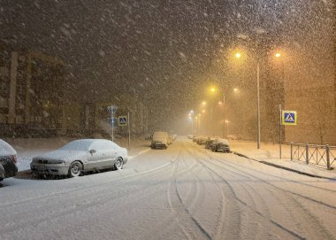 gece kar yağışı şehir
