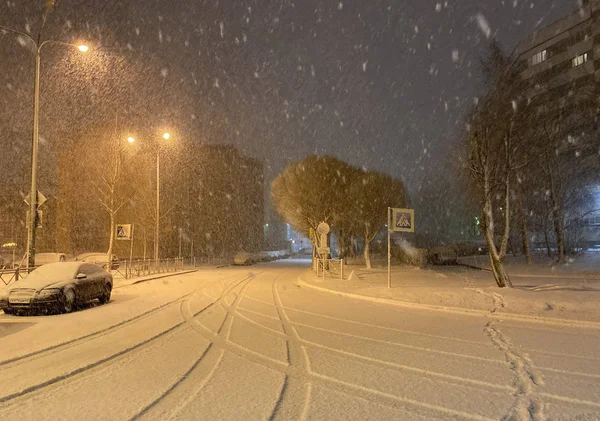 gece kar yağışı şehir