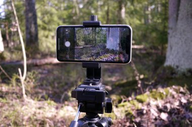 Üç ayaklı akıllı telefon tutacağı.