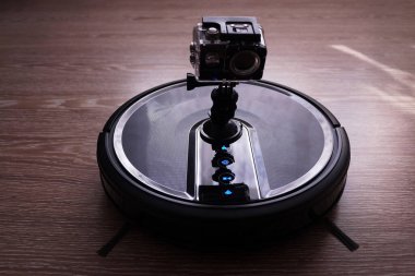 Robot elektrikli süpürge. Ayrıntılar ve yakın plan