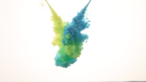 Färgstark Abstrakt Konst Akryl Målning Bakgrund Textur Vatten Skapar Intressant — Stockvideo