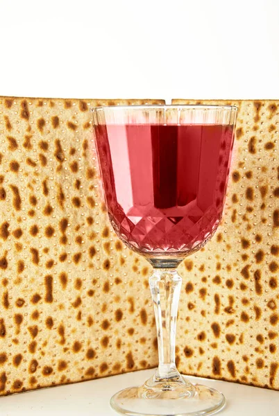 Pesah Firande Koncept Judisk Påsk Semester Bakgrund Med Ett Glas — Stockfoto