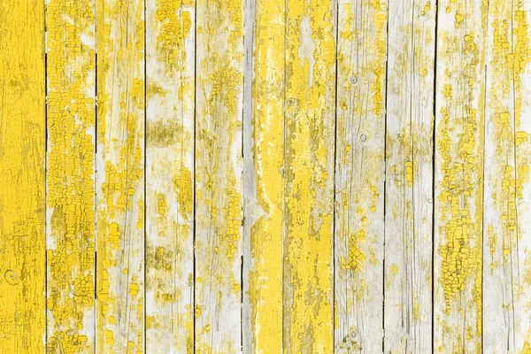 Ahşap Batten Klasik Arka Plan Sarısı Rengi Boya Çatlakları Olan — Stok fotoğraf
