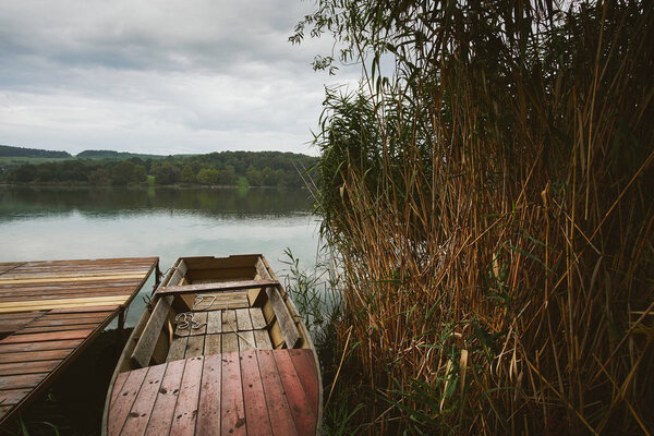 Fishing boat on the lake