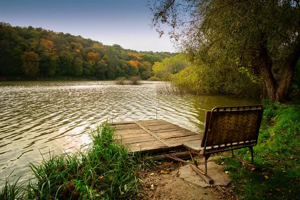 Podzimní fotografie jezera — Stock fotografie