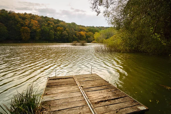 Herfst lake foto — Stockfoto