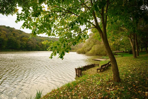 Herfst lake foto — Stockfoto