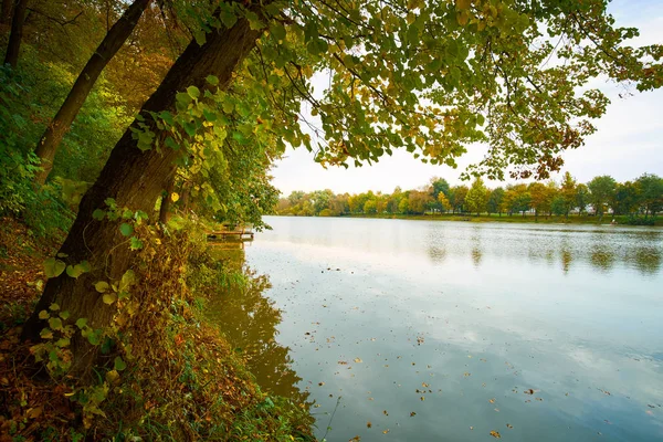 Kleurrijke herfst lake — Stockfoto