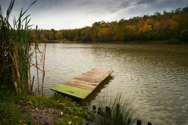 Herfst lake foto — Stockfoto