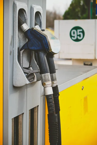 Petrol pump in petrol station — Stock Photo, Image