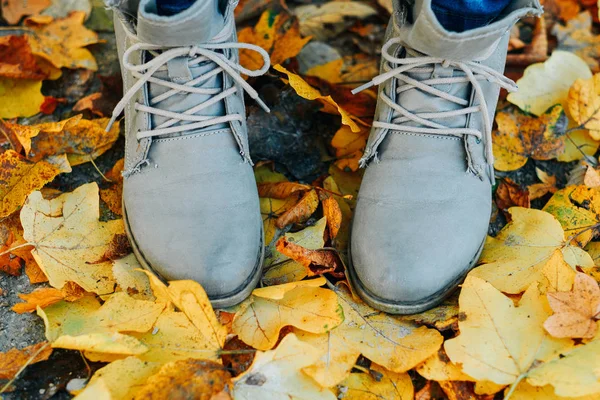 Mulher sapatos moda outono — Fotografia de Stock