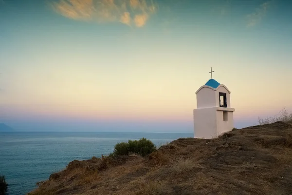 Cappella sul mare, Grecia — Foto Stock