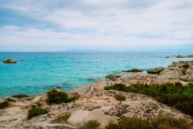 Güzel deniz manzara Chalkidiki Isle of Yunanistan