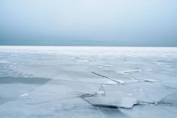 Befagyott tó fotó — Stock Fotó