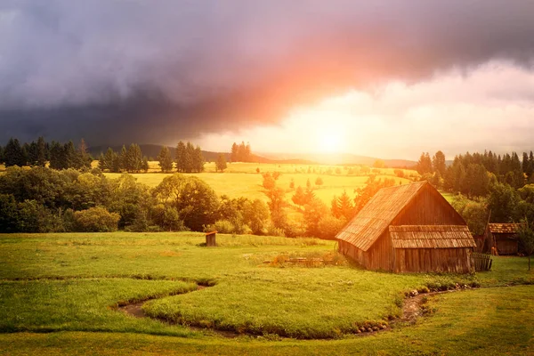 Hermoso campo en Transilvania — Foto de Stock