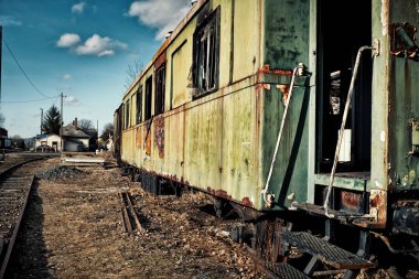 Terk edilmiş eski tren