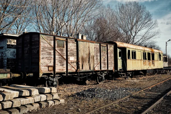 Tren viejo abandonado — Foto de Stock