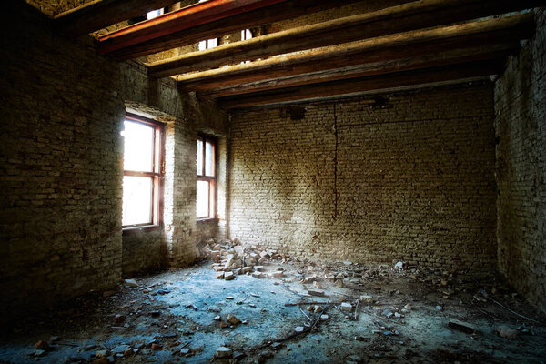 Abandoned old building room